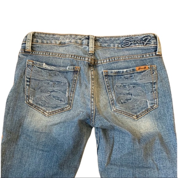 Seven7 denim stretch distressed jeans Size 27 - Picture 4 of 5